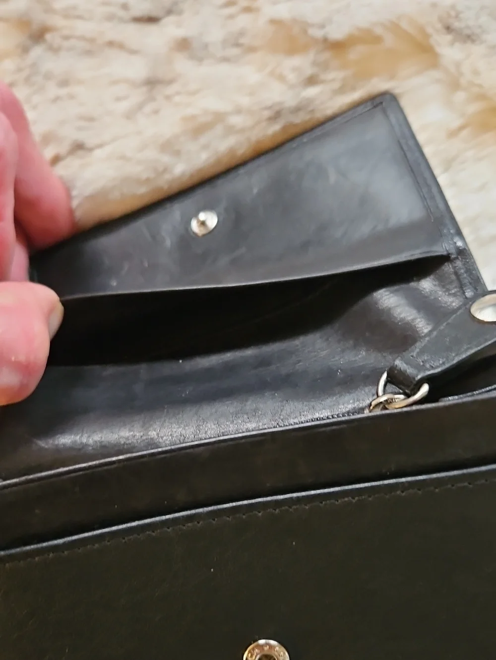 COACH Leather ID/Cards Wallet, Rich Black, UNISEX VTG/EUC